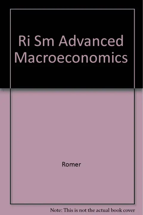 Cover of Ri Sm Advanced Macroeconomics