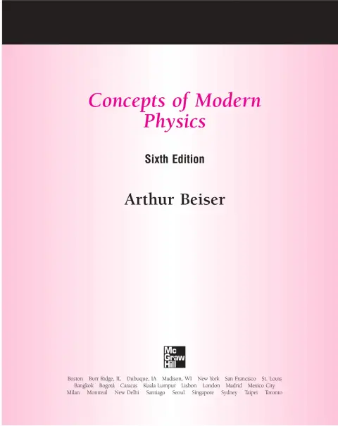 Cover of Concepts of Modern Physics