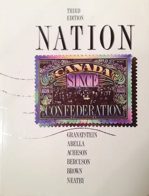 Cover of Nation, Canada since confederation