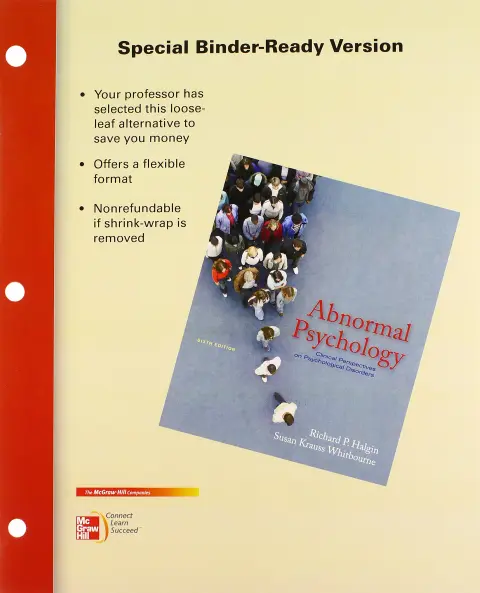 Cover of Abnormal Psychology