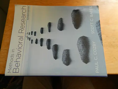 Cover of Methods in Behavioral Research