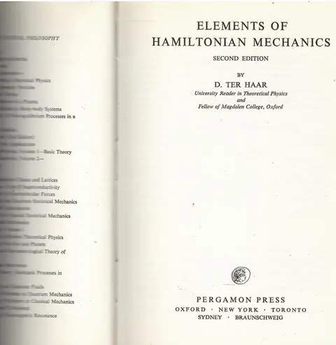 Cover of Elements of Hamiltonian Mechanics