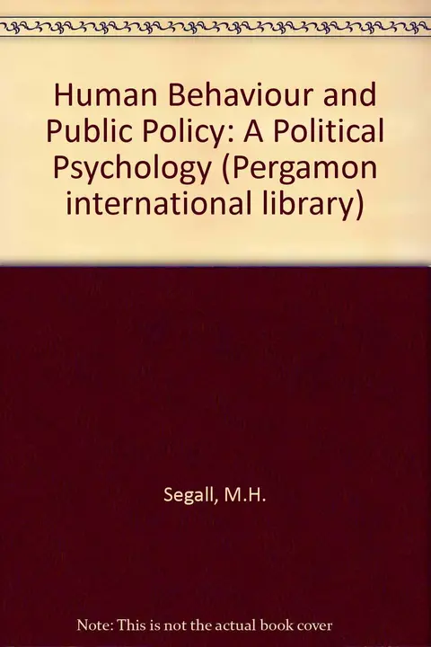 Cover of Human Behaviour and Public Policy