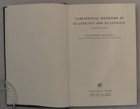Cover of Variational Methods in Elasticity and Plasticity