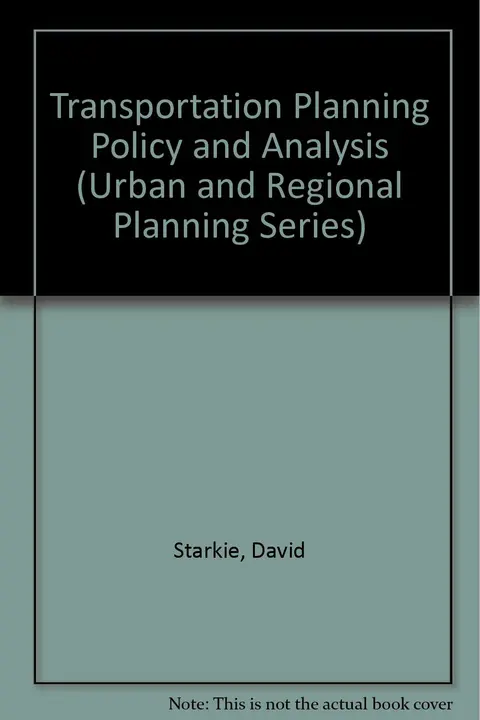 Cover of Transportation Planning Policy and Analysis