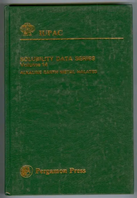 Cover of Alkaline Earth Metal Halates