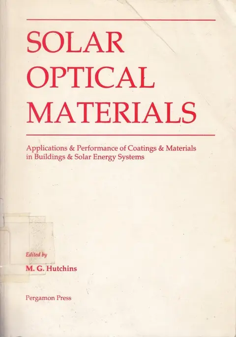 Cover of Solar Optical Materials