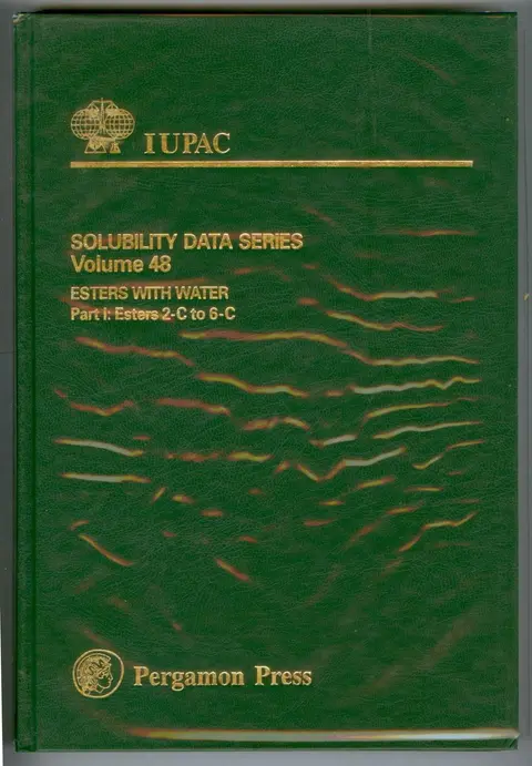 Cover of Esters with Water