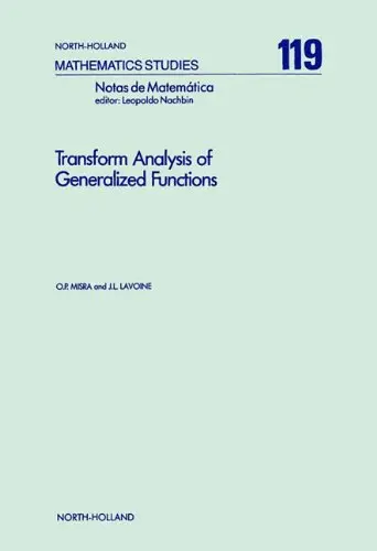 Cover of Transform Analysis of Generalized Functions