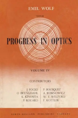 Cover of Progress in Optics Volume 4