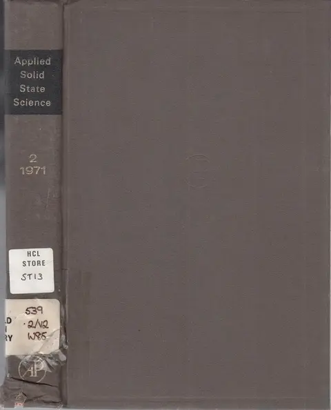Cover of Applied Solid State Science