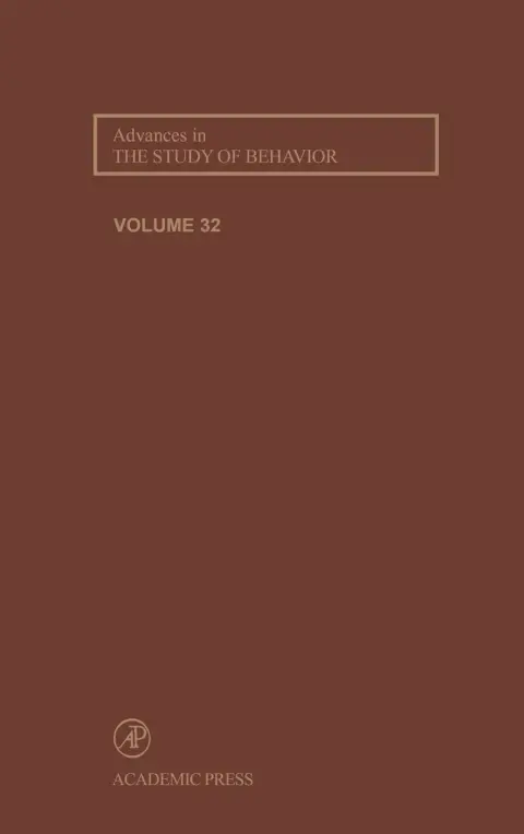 Cover of Advances in the Study of Behavior