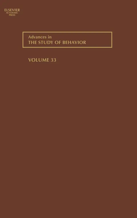 Cover of Advances in the Study of Behaviour Vol 33