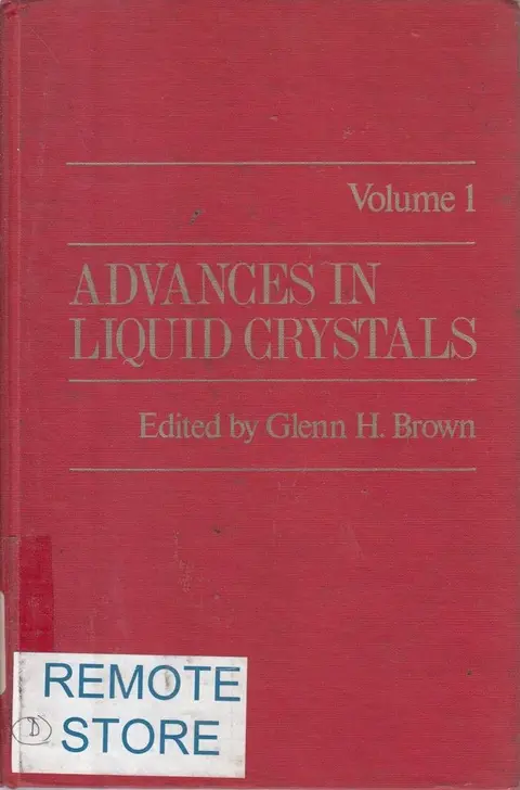 Cover of Advances in Liquid Crystals