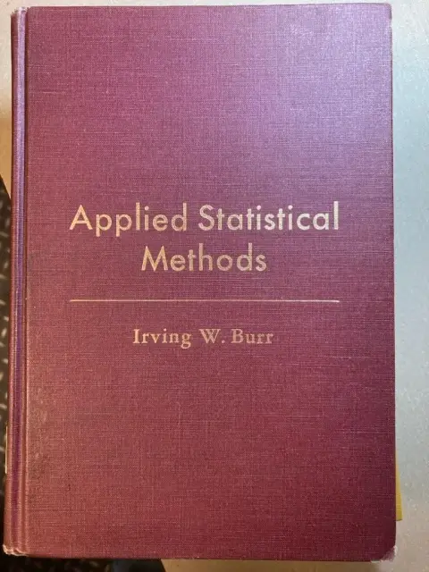 Cover of Applied Statistical Methods