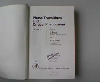 Cover of Phase Transitions and Critical Phenomena