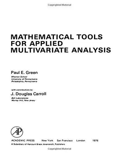 Cover of Mathematical Tools for Applied Multivariate Analysis