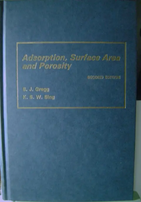 Cover of Adsorption, Surface Area and Porosity