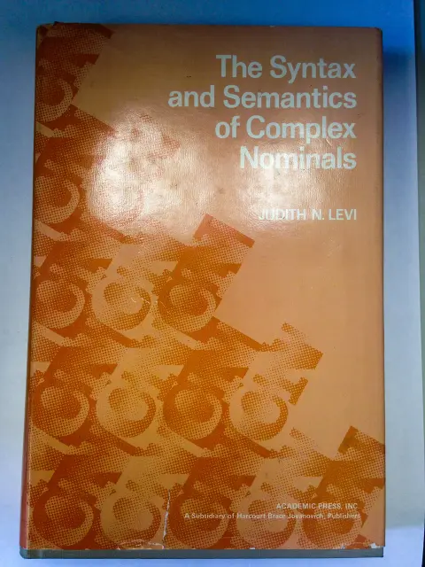 Cover of Syntax and Semantics of Complex Nominals