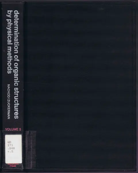 Cover of Determination of Organic Structures by Physical Methods
