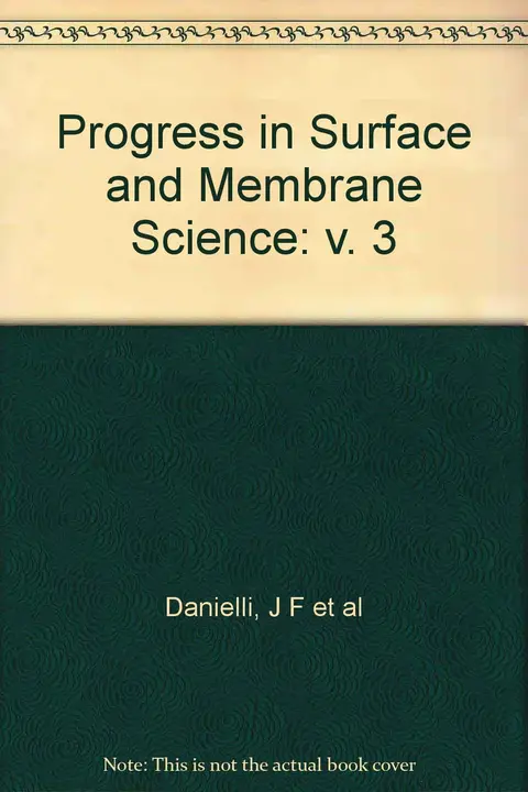 Cover of Progress in Surface and Membrane Science