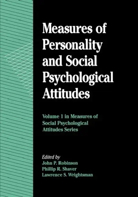 Cover of Measures of Personality and Social Psychological Attitudes