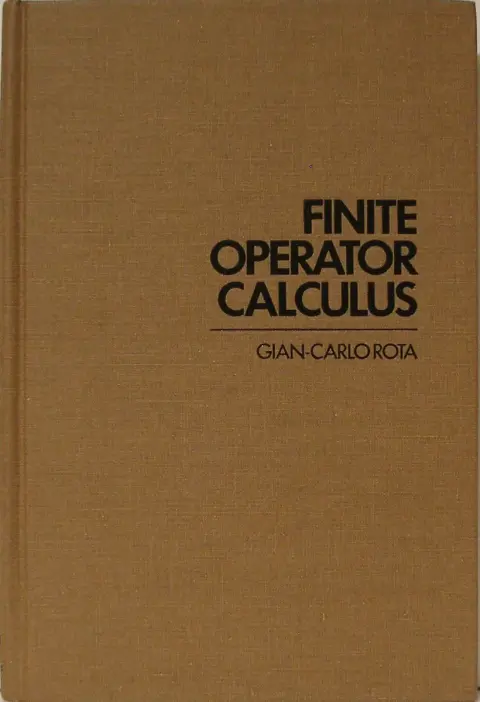 Cover of Finite Operator Calculus
