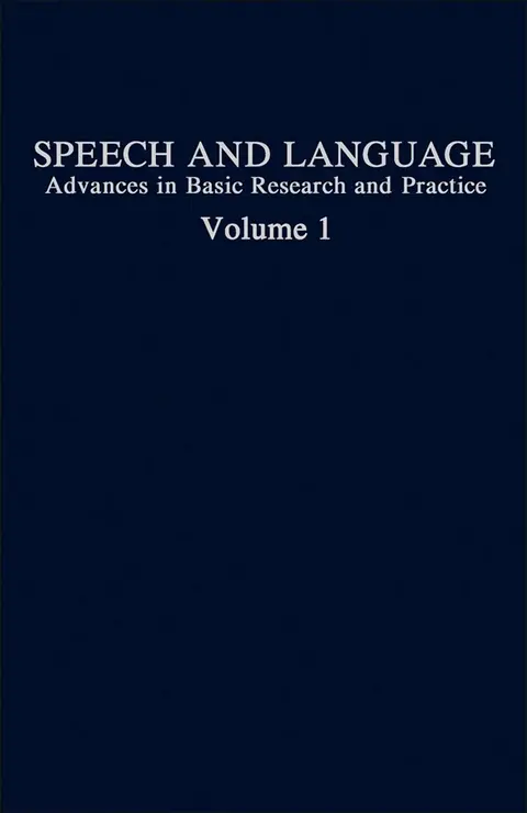 Cover of Speech and Language