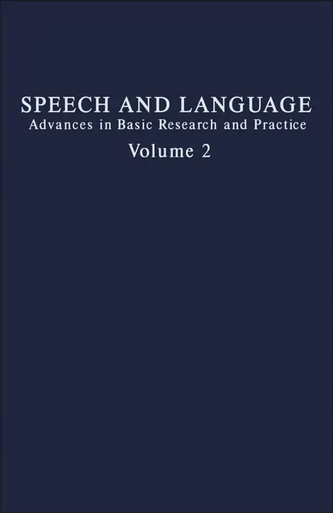 Cover of Speech and Language