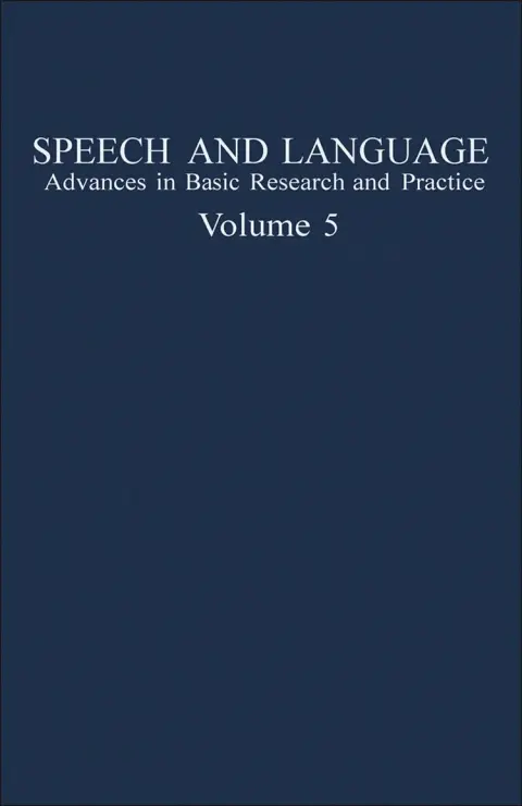 Cover of Speech and Language