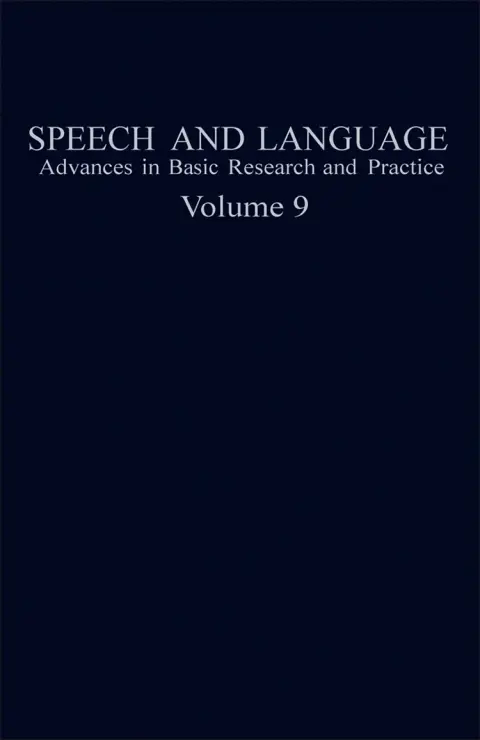 Cover of Speech and Language