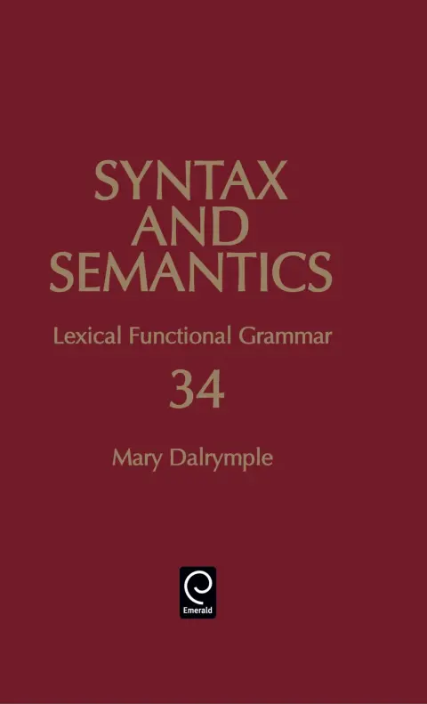 Cover of Lexical Functional Grammar