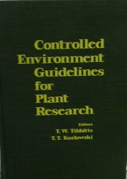 Cover of Controlled Environmental Guide Lines for Plant Research