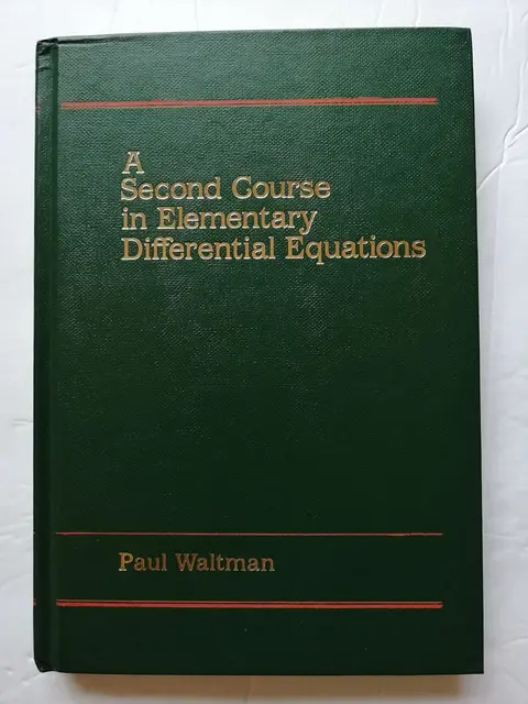 Cover of A Second Course in Elementary Differential Equations