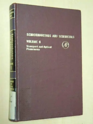 Cover of Transport and Optical Phenomena (v. 8)