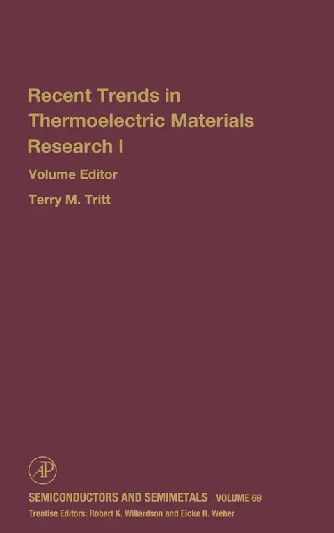 Cover of Advances in Thermoelectric Materials I