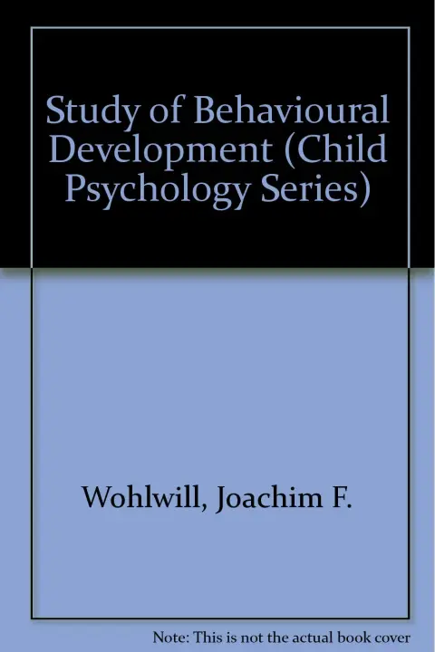 Cover of Study of Behavioural Development