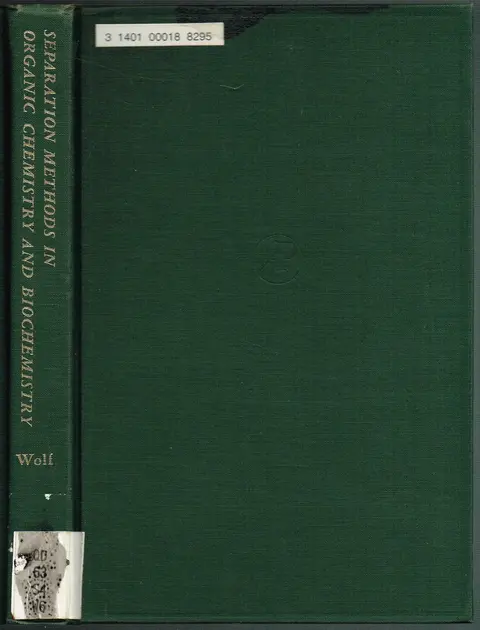 Cover of Separation Methods in Organic Chemistry and Biochemistry