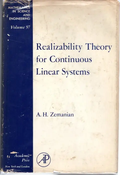 Cover of Realizability Theory for Continuous Linear Systems