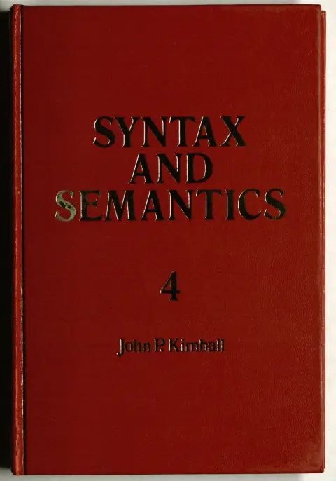 Cover of Syntax and Semantics