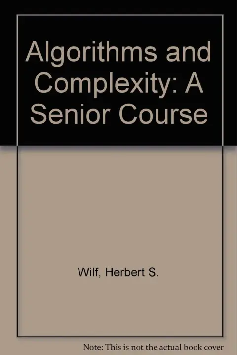 Cover of Algorithms and Complexity