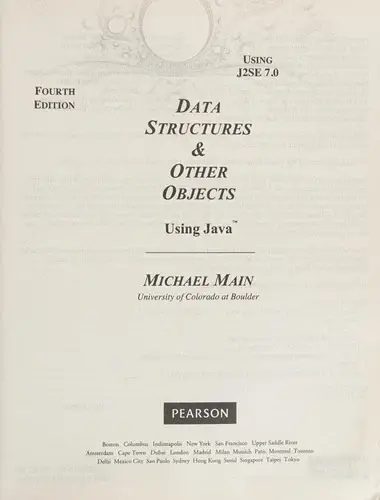 Cover of Data Structures and Other Objects Using Java