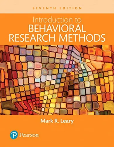 Cover of Introduction to Behavioral Research Methods