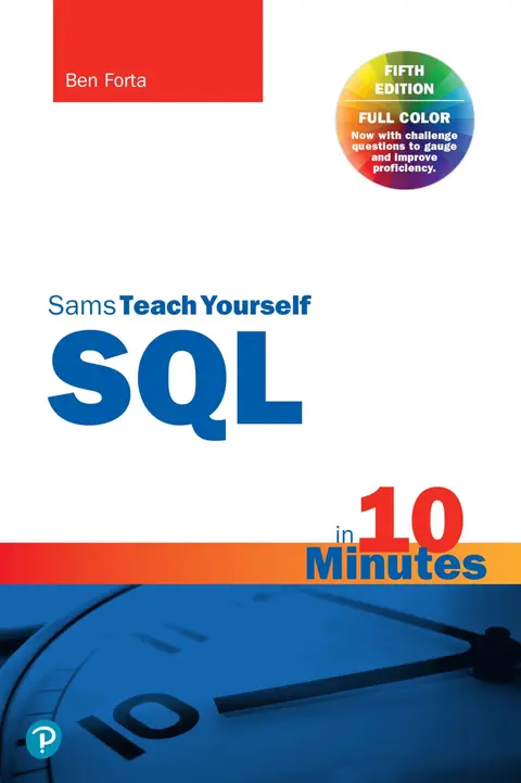Cover of SQL in 10 Minutes a Day, Sams Teach Yourself