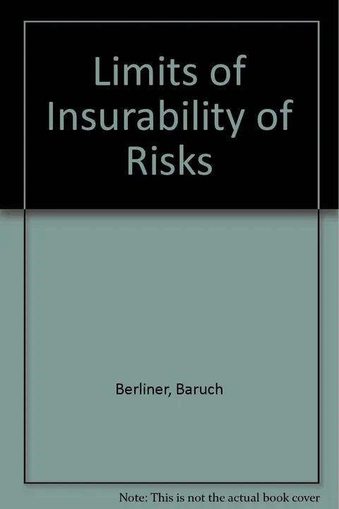Cover of Limits of Insurability of Risks
