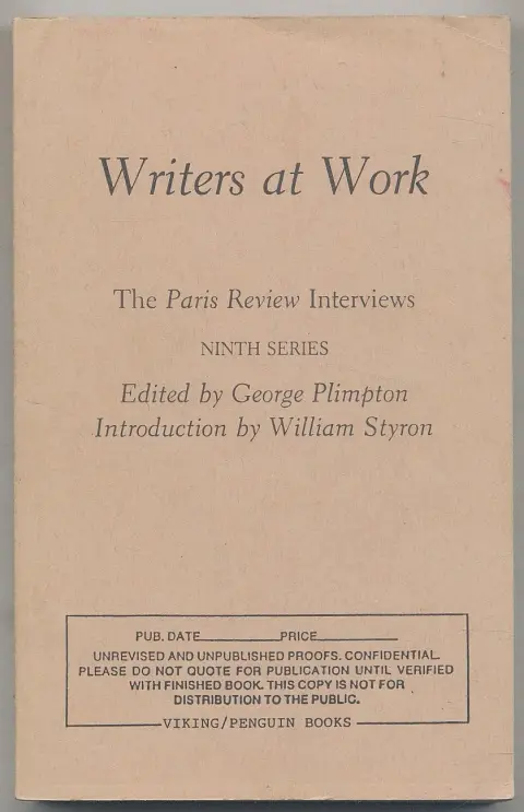 Cover of Writers at Work 09