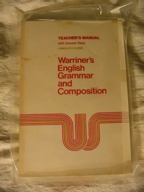 Cover of Warriner's English Grammar and Composition Teacher's Manual Complete Course