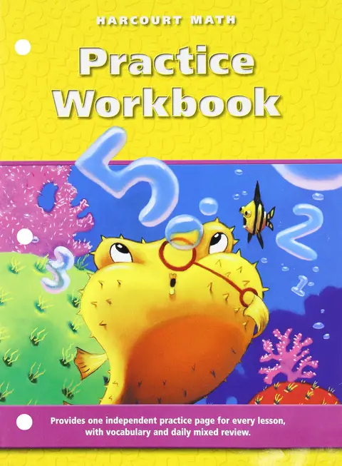 Cover of Harcourt Math Practice Workbook