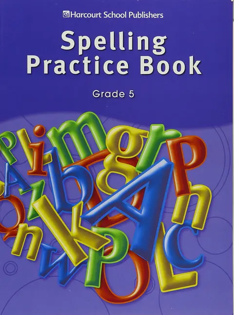 Cover of Spelling Practice Book, Grade 5