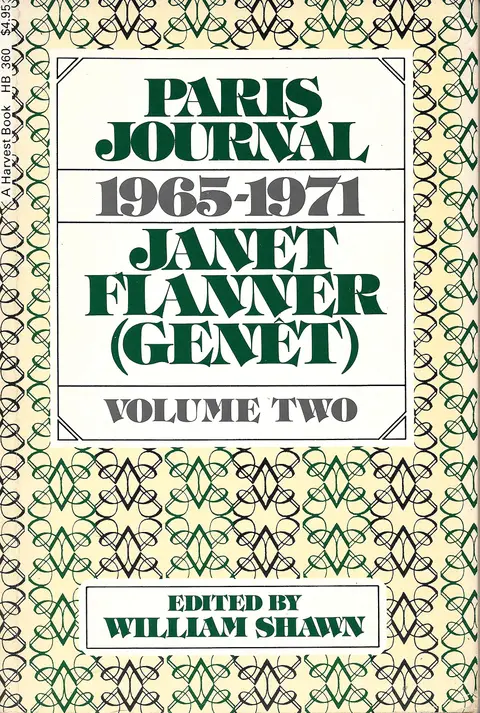 Cover of Paris Journal 1965-1971 Volume Two